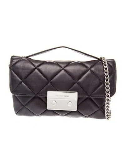 Pre-owned Michael Kors Leather Crossbody Bag In Black