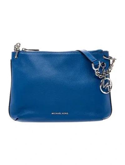Pre-owned Michael Kors Leather Crossbody Bag In Blue