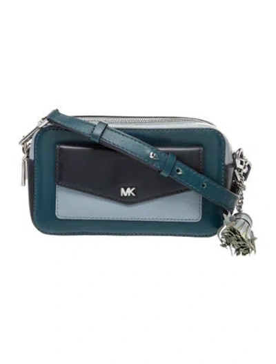 Pre-owned Michael Kors Leather Crossbody Bag In Blue
