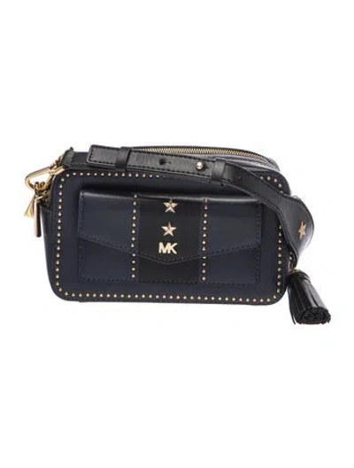 Pre-owned Michael Kors Leather Crossbody Bag In Blue