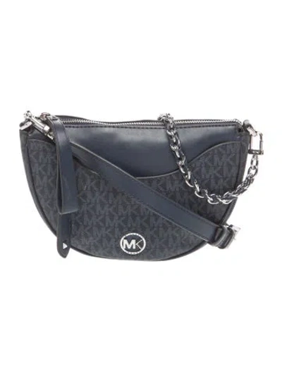 Pre-owned Michael Kors Leather Crossbody Bag In Blue