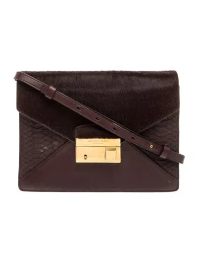 Pre-owned Michael Kors Leather Crossbody Bag In Brown