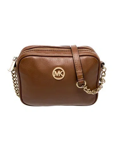 Pre-owned Michael Kors Leather Crossbody Bag In Brown