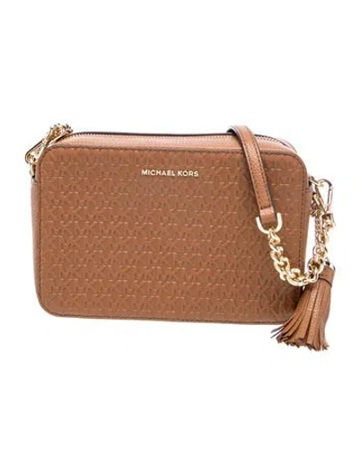 Pre-owned Michael Kors Leather Crossbody Bag In Brown