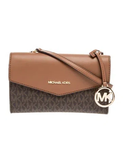 Pre-owned Michael Kors Leather Crossbody Bag In Brown