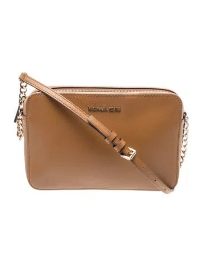 Pre-owned Michael Kors Leather Crossbody Bag In Brown