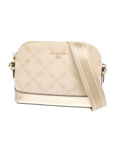 Pre-owned Michael Kors Leather Crossbody Bag In Gold