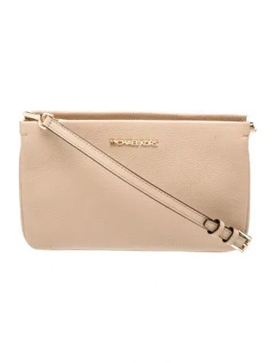 Pre-owned Michael Kors Leather Crossbody Bag In Neutral