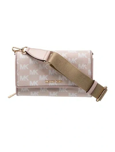 Pre-owned Michael Kors Leather Crossbody Bag In Neutral
