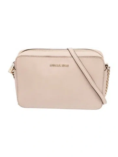 Pre-owned Michael Kors Leather Crossbody Bag In Neutral