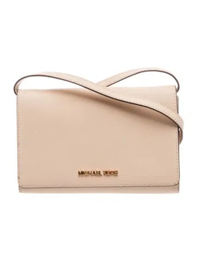 Pre-owned Michael Kors Leather Crossbody Bag In Neutral