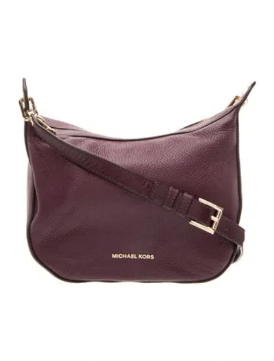 Pre-owned Michael Kors Leather Crossbody Bag In Purple
