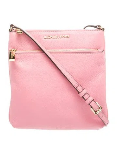 Pre-owned Michael Kors Leather Crossbody Bag In Red