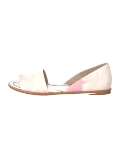 Pre-owned Michael Kors Leather D'orsay Flats In Pink