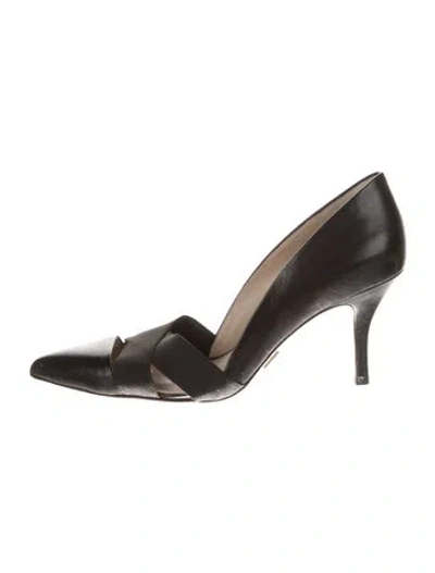 Pre-owned Michael Kors Leather D'orsay Pumps In Black
