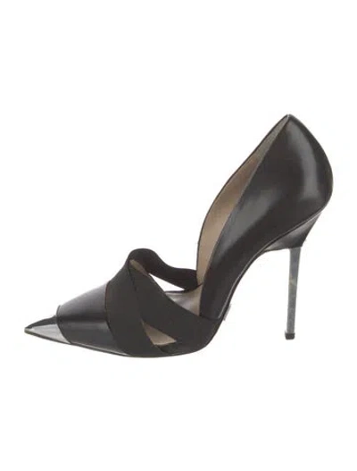 Pre-owned Michael Kors Leather D'orsay Pumps In Black