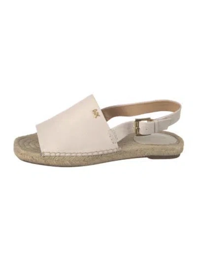 Pre-owned Michael Kors Leather Espadrilles In Neutrals