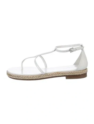 Pre-owned Michael Kors Leather Espadrilles In White