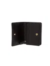 Michael Kors Leather Flap Wallet In Black