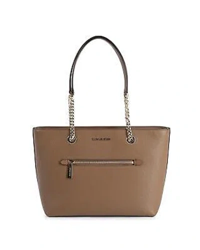 Pre-owned Michael Kors Leather Front Zip Tote Bag - Handbags - Tan -size One Size