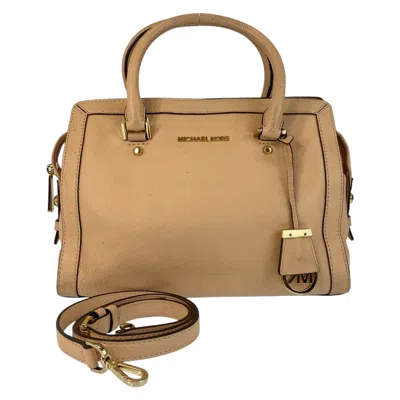 Michael Kors Leather Handbag 2way In Sand