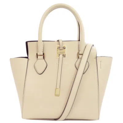 Pre-owned Michael Kors Leather Handbag () In Sand