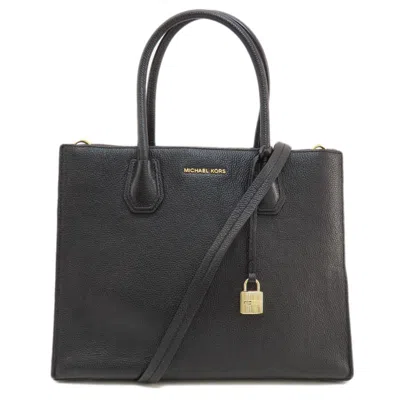 Pre-owned Michael Kors Leather Handbag () In Black