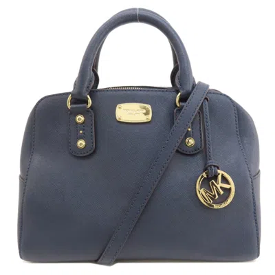 Pre-owned Michael Kors Leather Handbag () In Blue