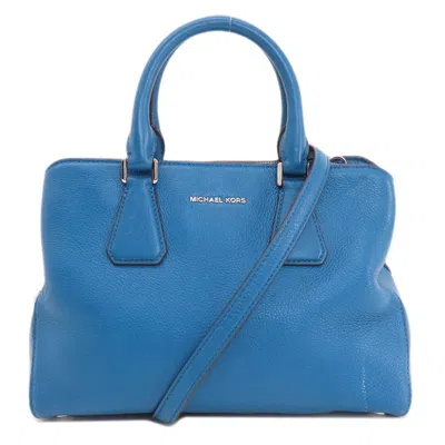 Pre-owned Michael Kors Leather Handbag () In Blue