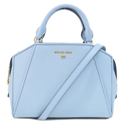 Pre-owned Michael Kors Leather Handbag () In Blue