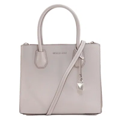 Pre-owned Michael Kors Leather Handbag () In Grey