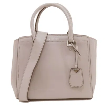Pre-owned Michael Kors Leather Handbag () In Grey