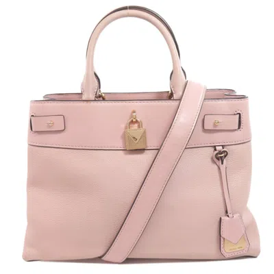 Pre-owned Michael Kors Leather Handbag () In Pink