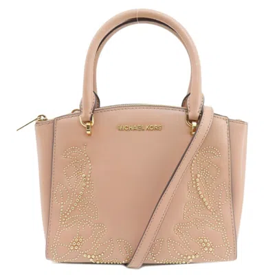 Pre-owned Michael Kors Leather Handbag () In Pink