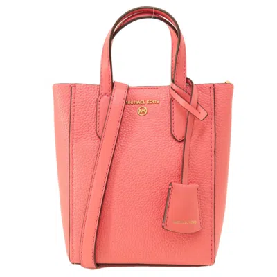 Pre-owned Michael Kors Leather Handbag () In Pink