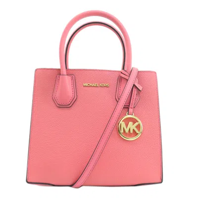 Pre-owned Michael Kors Leather Handbag () In Pink