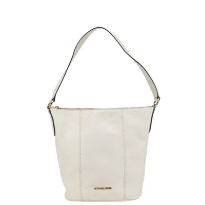 Pre-owned Michael Kors Leather Handbag () In White