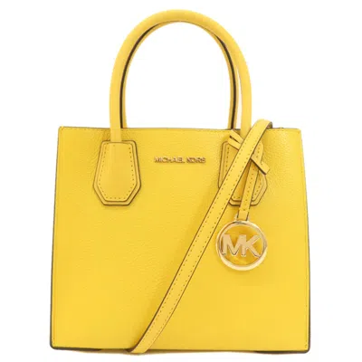 Pre-owned Michael Kors Leather Handbag () In Yellow