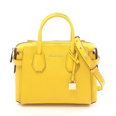 Pre-owned Michael Kors Leather Handbag () In Yellow
