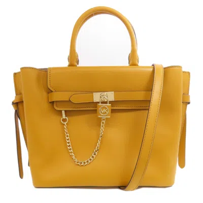 Pre-owned Michael Kors Leather Handbag () In Yellow