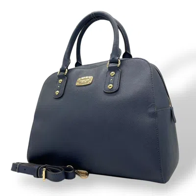Pre-owned Michael Kors Leather Handbag Shoulder Bag () In Blue