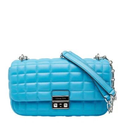 Pre-owned Michael Kors Leather Handbag Shoulder Bag () In Blue