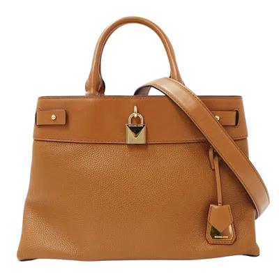 Pre-owned Michael Kors Leather Handbag Shoulder Bag () In Brown