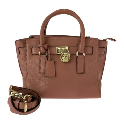 Pre-owned Michael Kors Leather Handbag Shoulder Bag () In Pink
