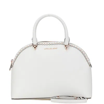 Pre-owned Michael Kors Leather Handbag Shoulder Bag () In White