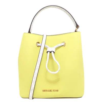 Pre-owned Michael Kors Leather Handbag Shoulder Bag () In Yellow