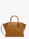 Michael Kors Leather Handbag With Frontal Logo In Brown