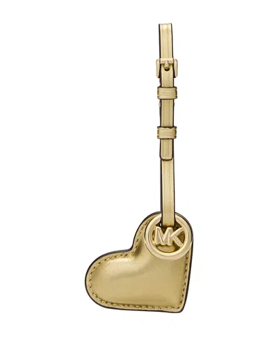 Michael Kors Leather Heart Charm In Gold
