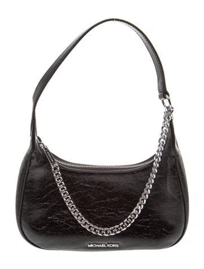 Pre-owned Michael Kors Leather Hobo In Black