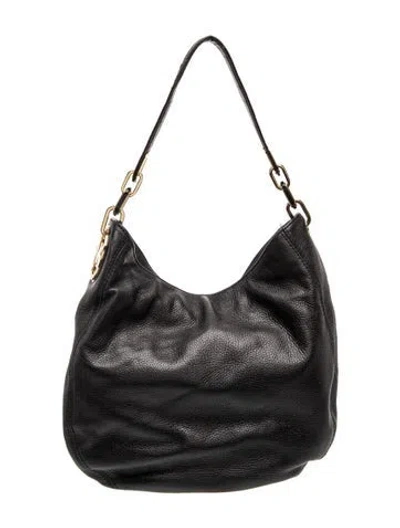 Pre-owned Michael Kors Leather Hobo In Black